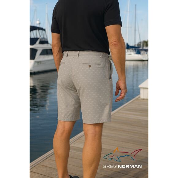 Greg Norman Shark Logo Print Shorts Sz. 40 - Picture 2 of 6